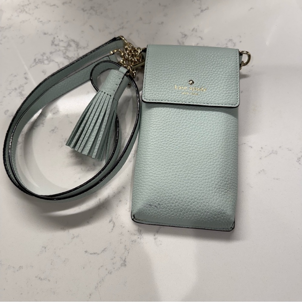 Kate Spade Light Blue Phone Crossbody Bag